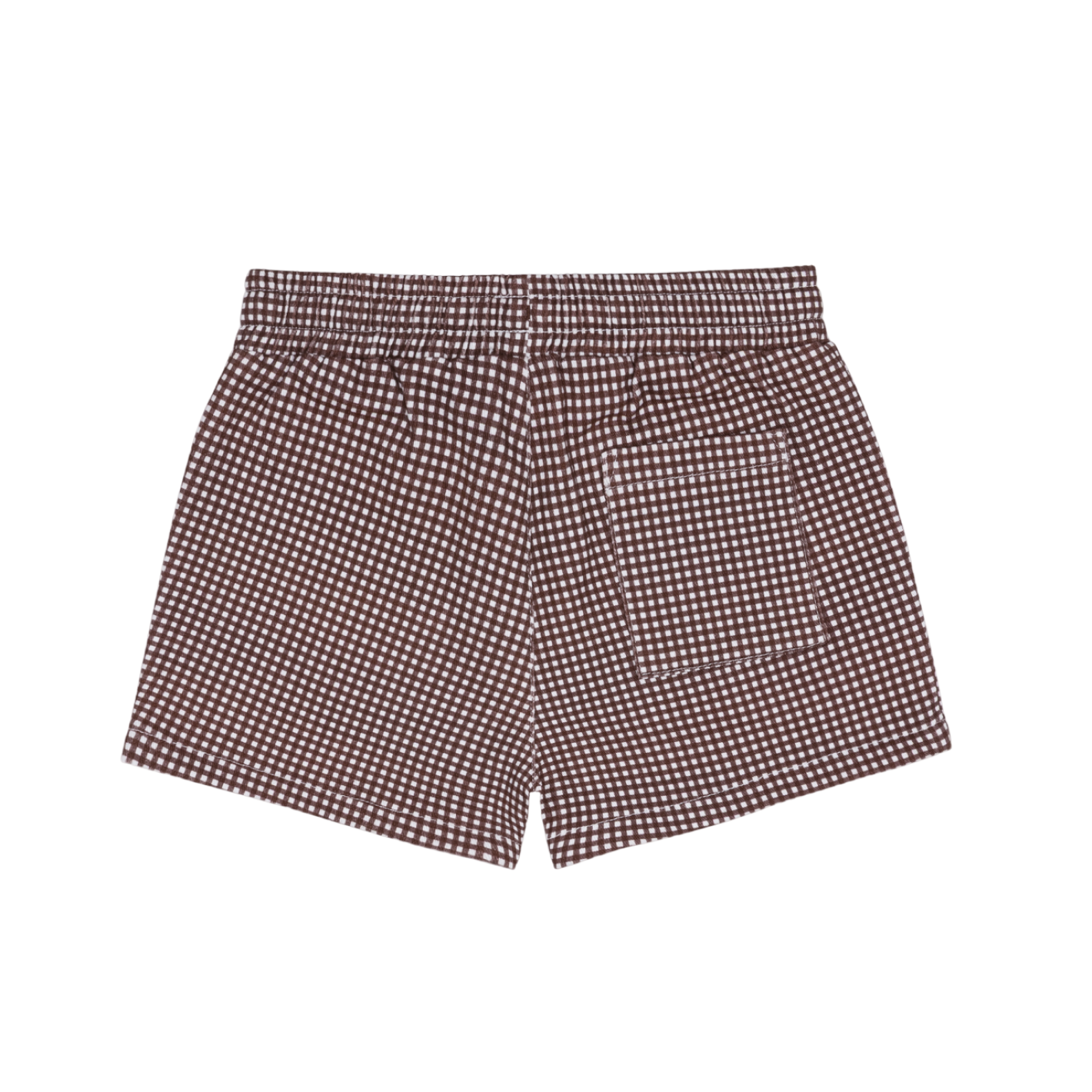 boys cocoa gingham ultra-soft twill short