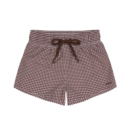 boys cocoa gingham boardie