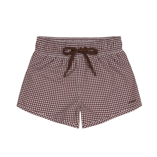 boys cocoa gingham boardie
