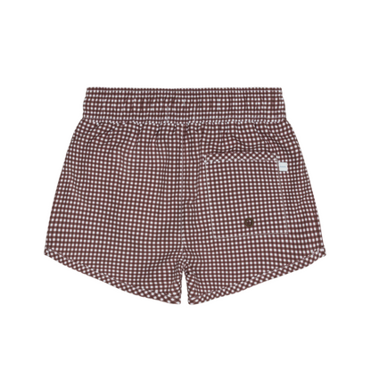 boys cocoa gingham boardie