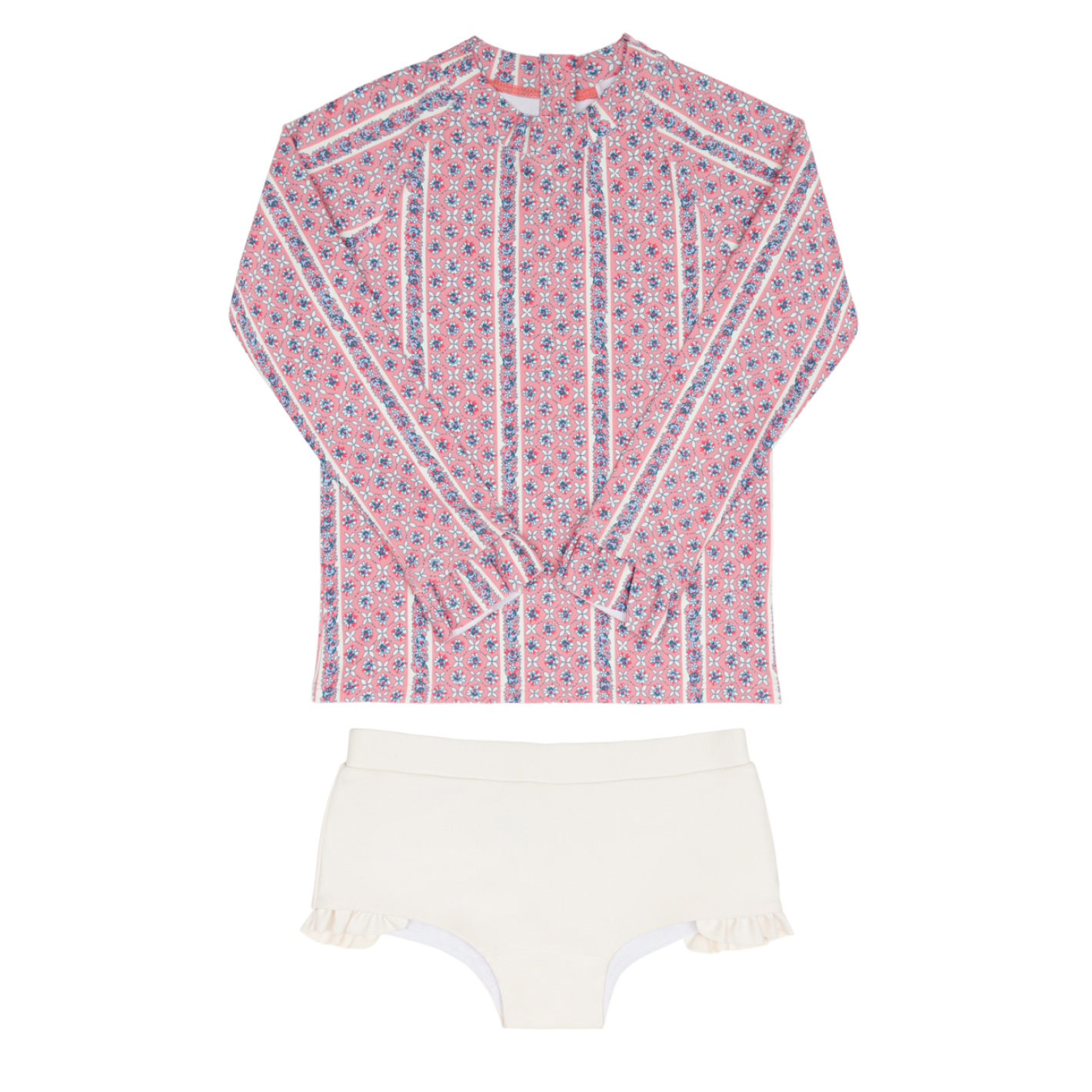 girls rosa vine rashguard set