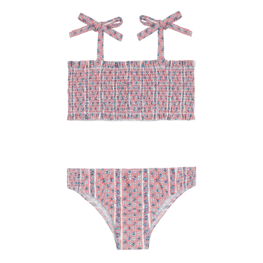 girls rosa vine smocked bikini