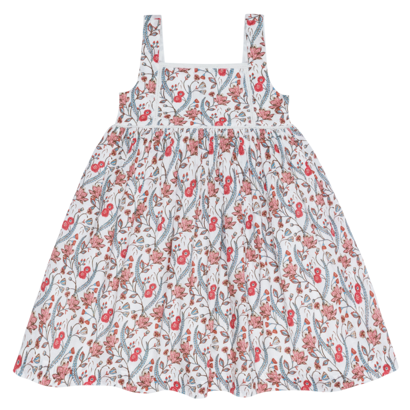 girls mercado bloom square neck dress