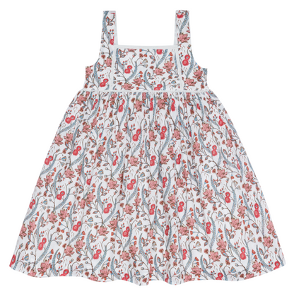 girls mercado bloom square neck dress