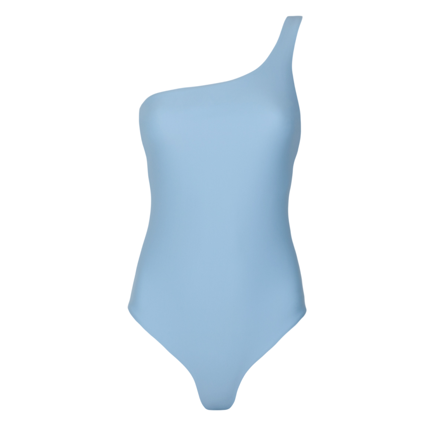 women's dusk blue and cream reversible one shoulder one piece