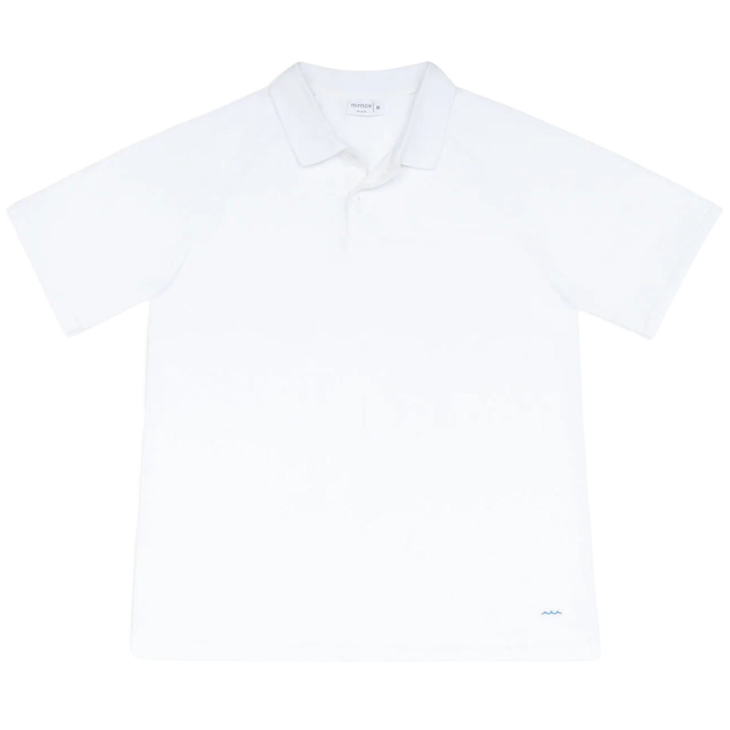 men's shell white french terry polo