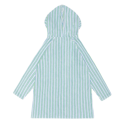 unisex tamarin stripe french terry zipper coverup
