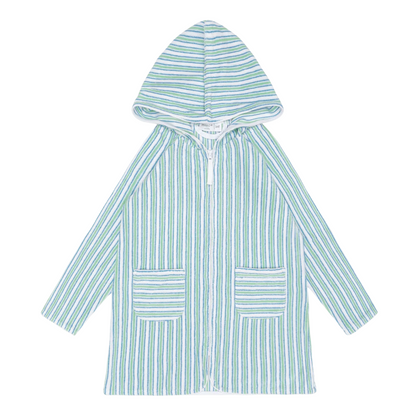 unisex tamarin stripe french terry zipper coverup