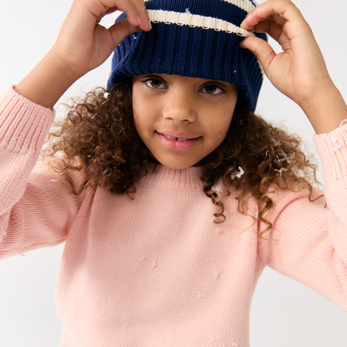 unisex soft pink knit sweater