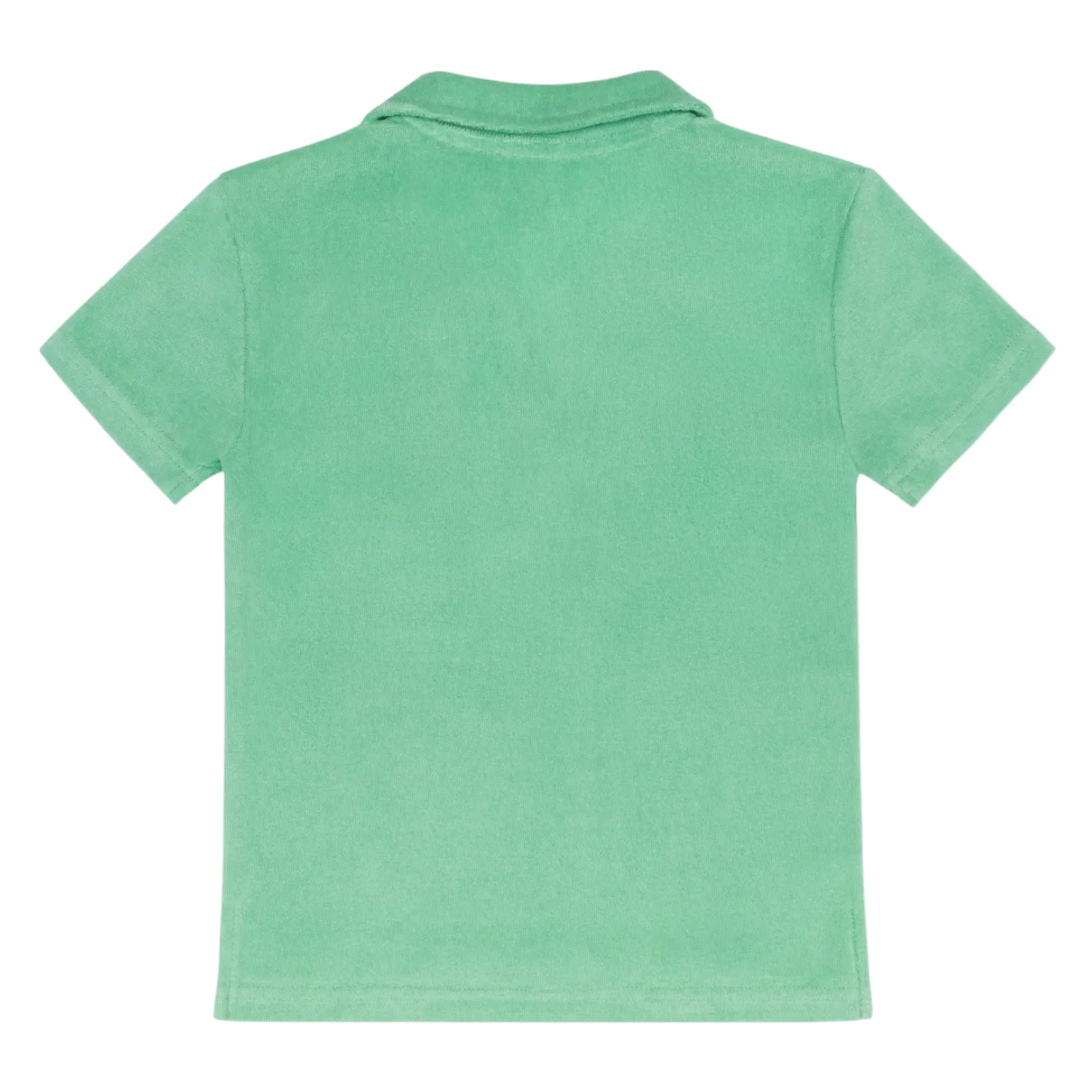 boys gustavia green french terry polo