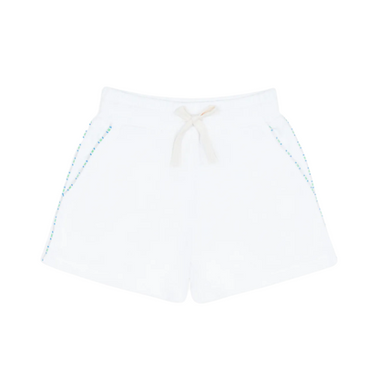 boys shell white french terry short