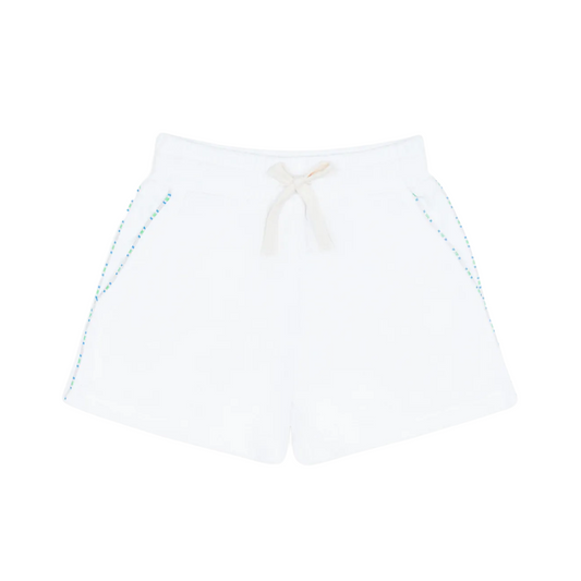 boys shell white french terry short