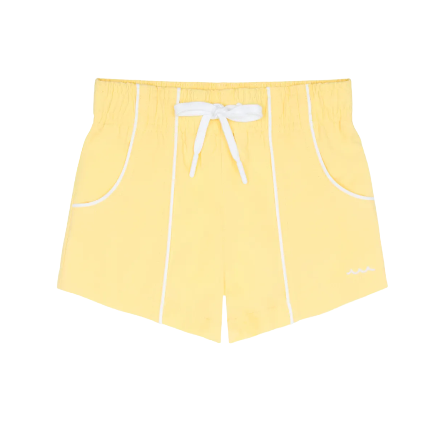 boys soleil yellow panelled boardie