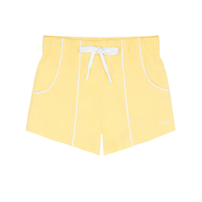 boys soleil yellow panelled boardie