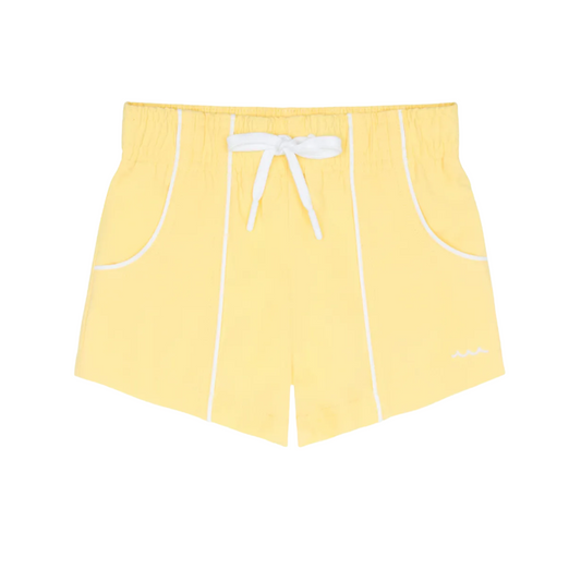 boys soleil yellow panelled boardie