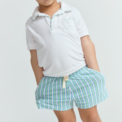 boys tamarin stripe french terry short