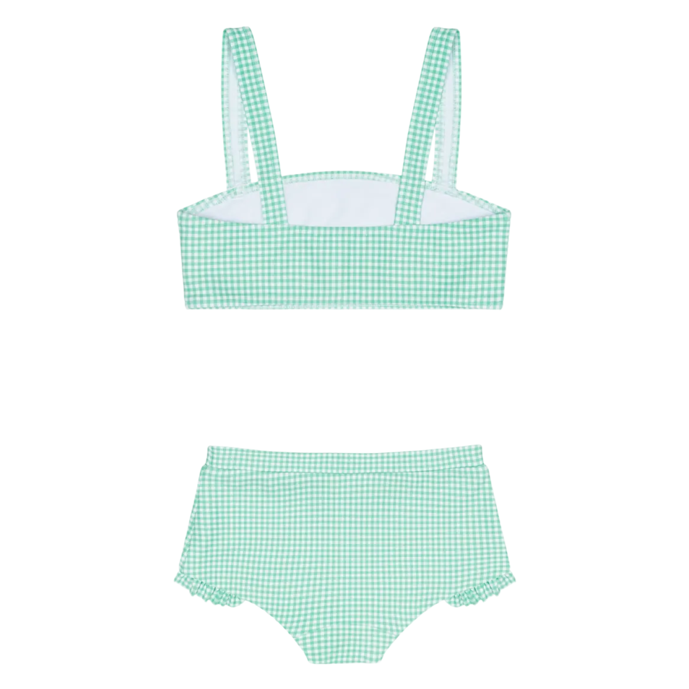 girls gustavia gingham bandeau bikini and swim shorts