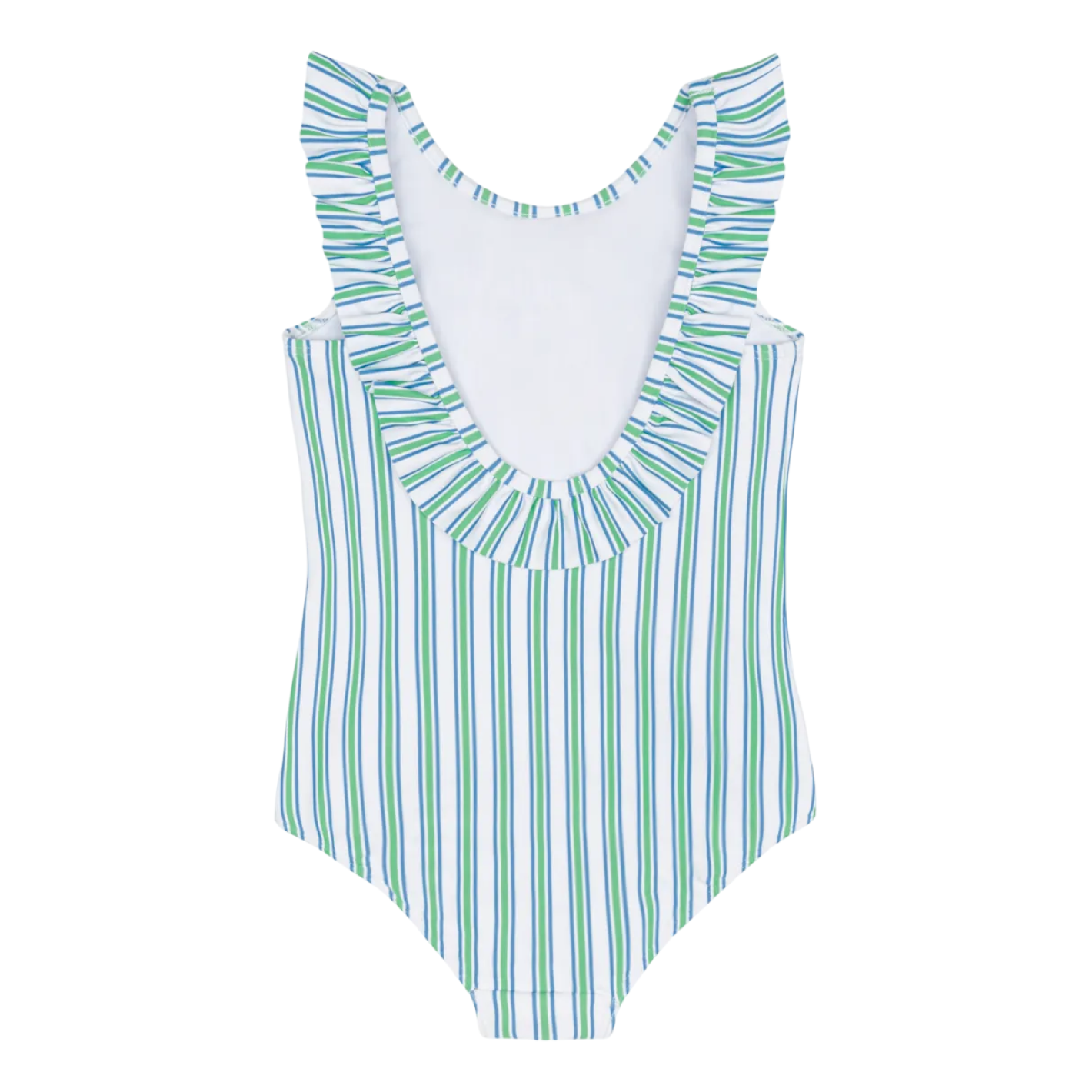 girls tamarin stripe ruffle collar one piece