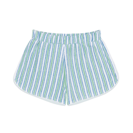 girls tamarin stripe french terry short
