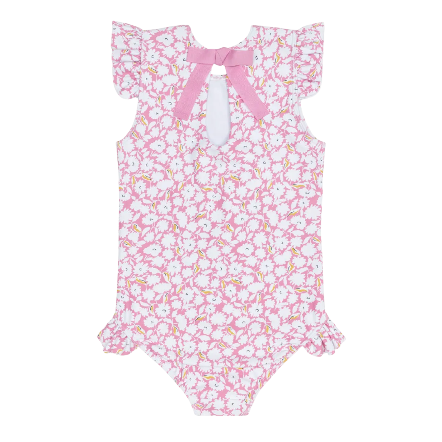 girls blush bloom ruffle cap sleeve one piece