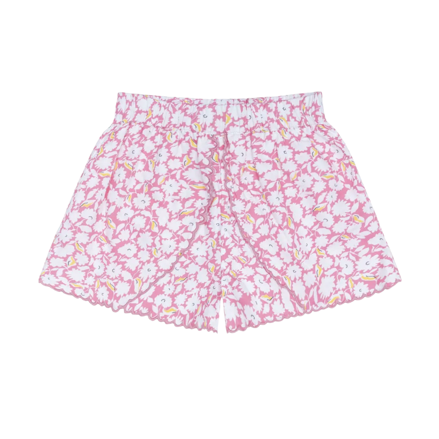 girls blush bloom scalloped short