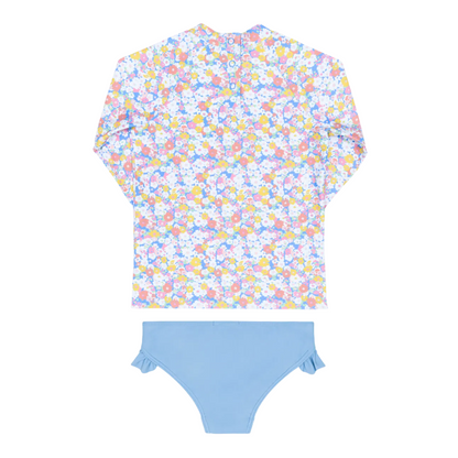 girls jasmine blossom ruffle rashguard set