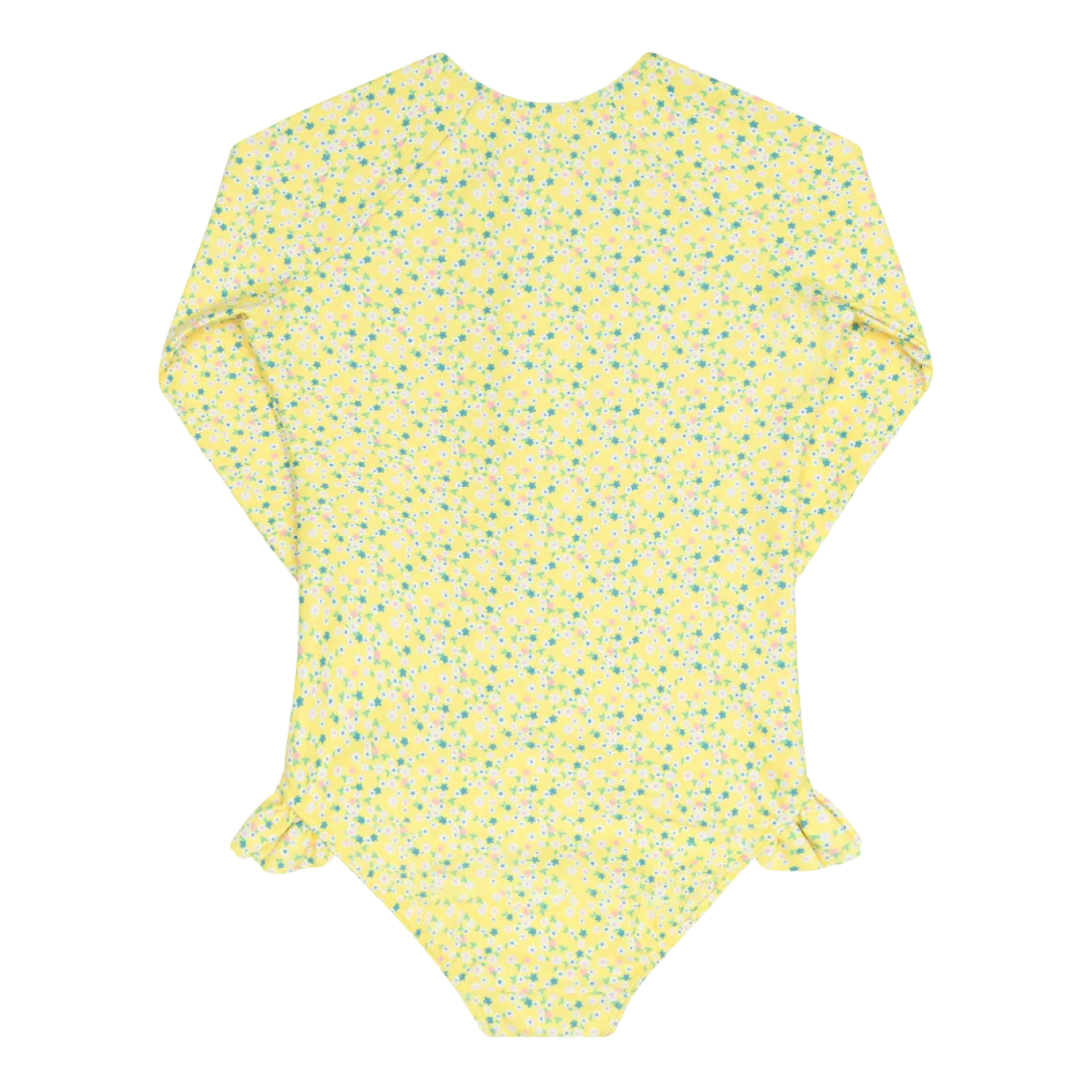 girls petite fleur front zip rashguard one piece