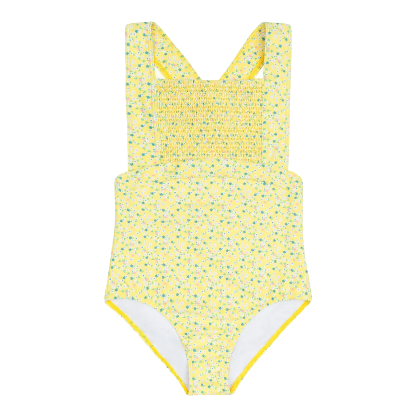 girls petite fleur smocked bib one piece