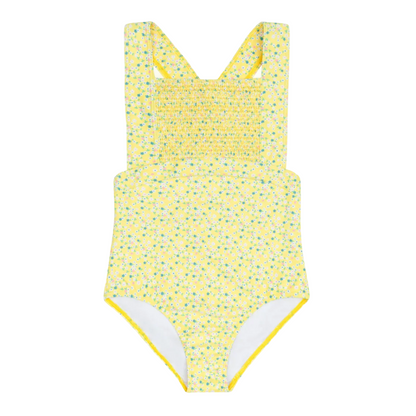 girls petite fleur smocked bib one piece