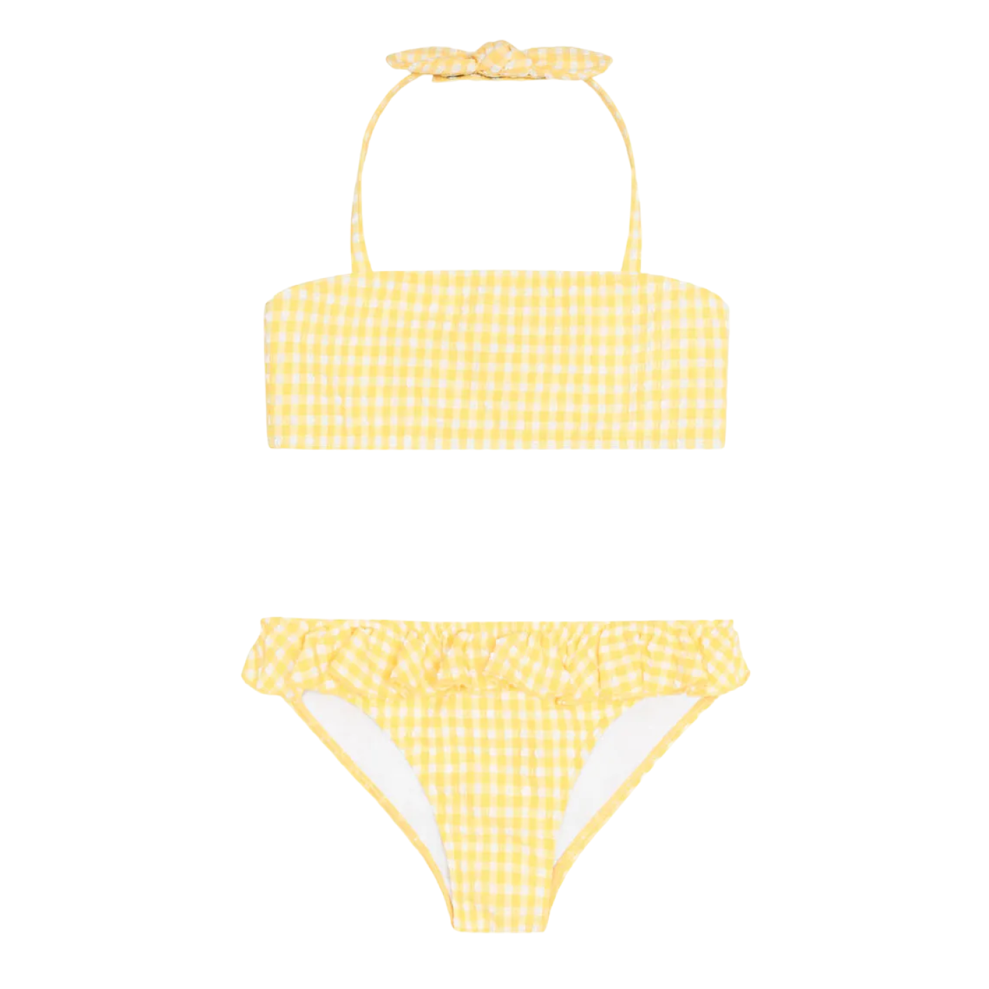 girls soleil gingham halter bikini