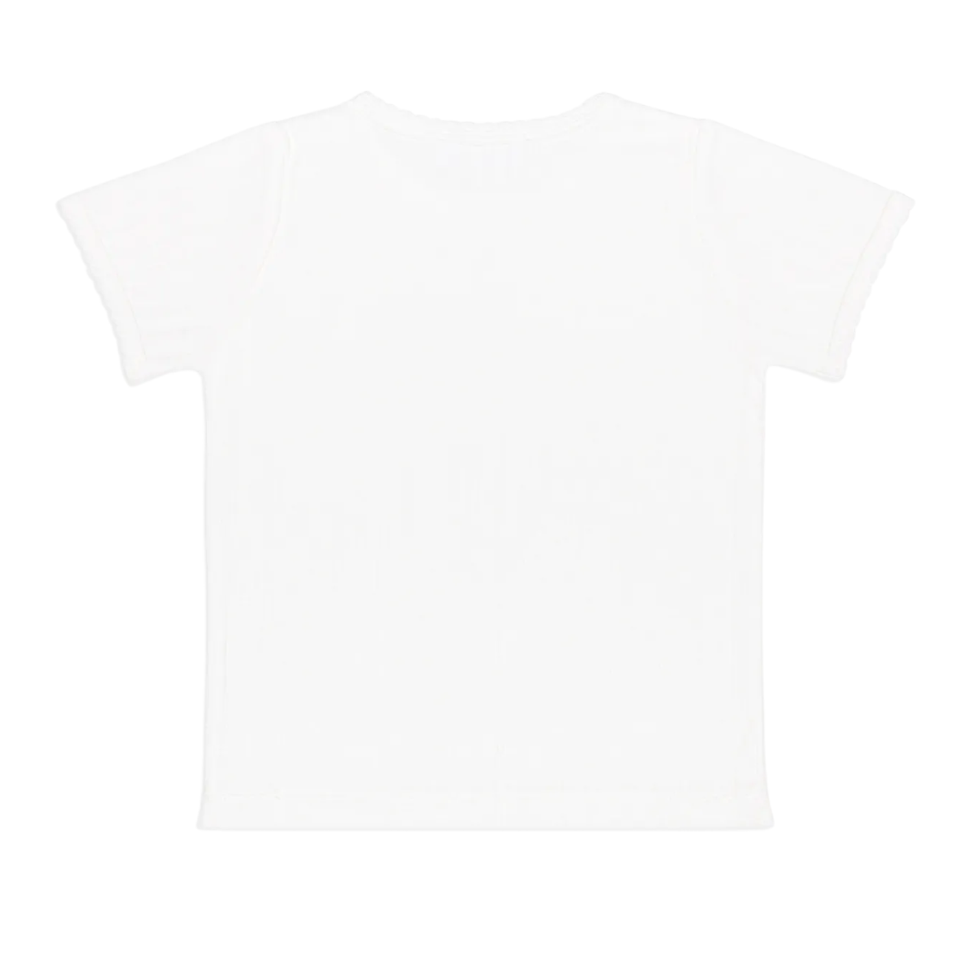 girls shell white pointelle shirt