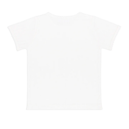 girls shell white pointelle shirt