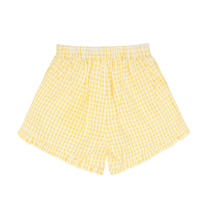 girls soleil gingham ruffle shorts