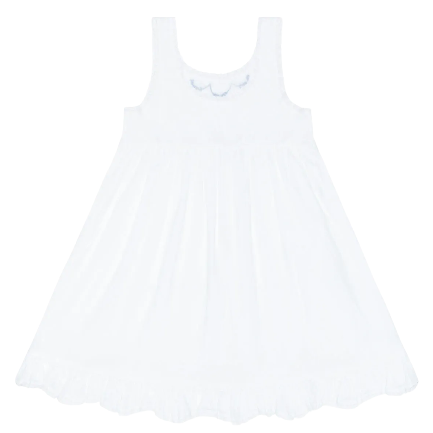 girls shell white simple dress