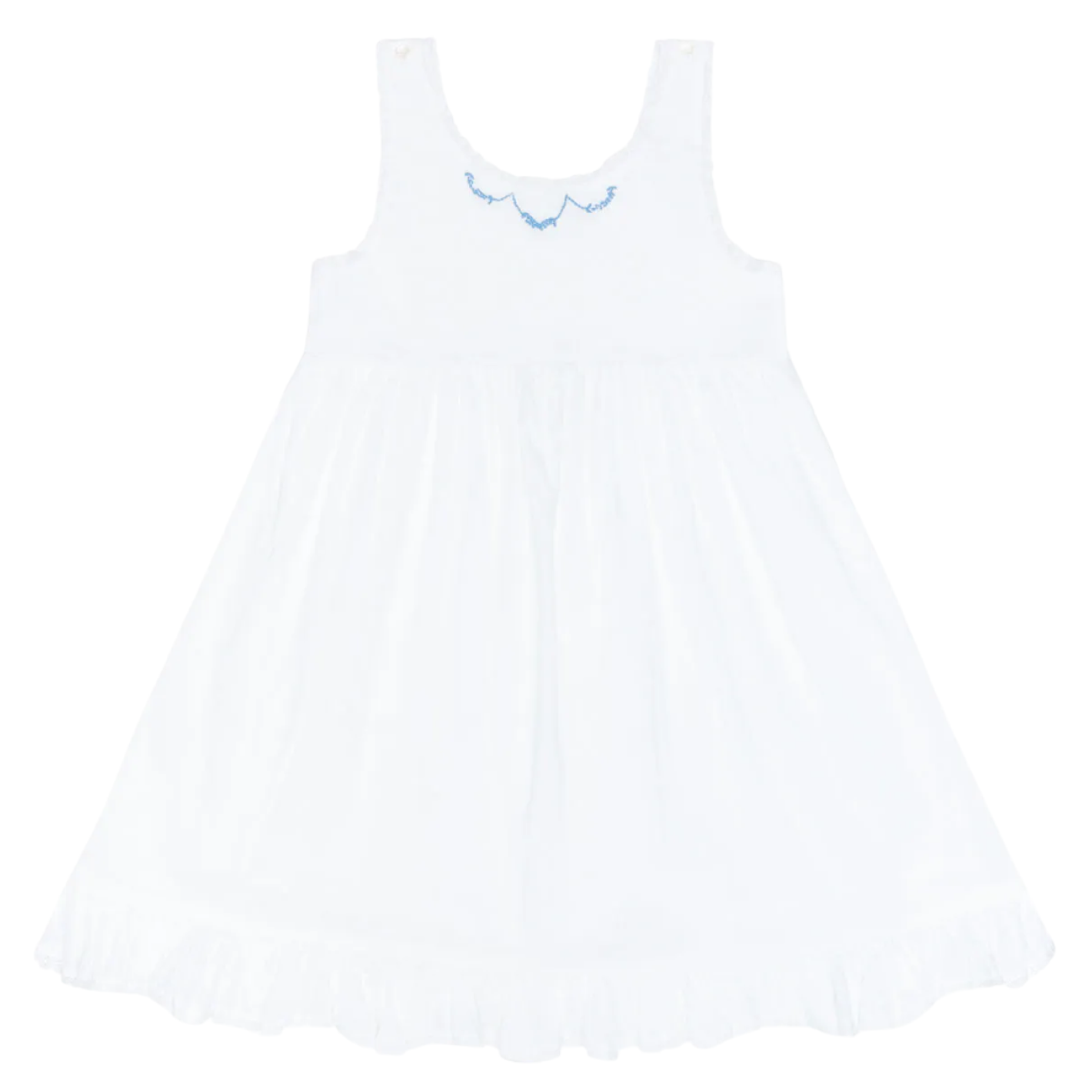 girls shell white simple dress