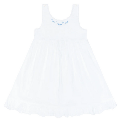girls shell white simple dress