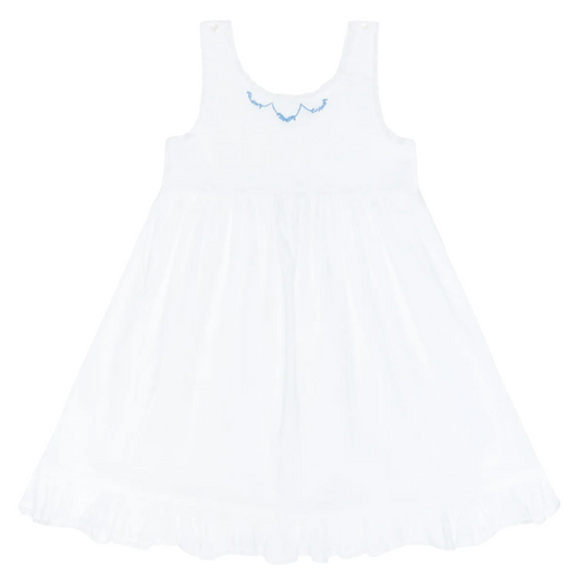 girls shell white simple dress