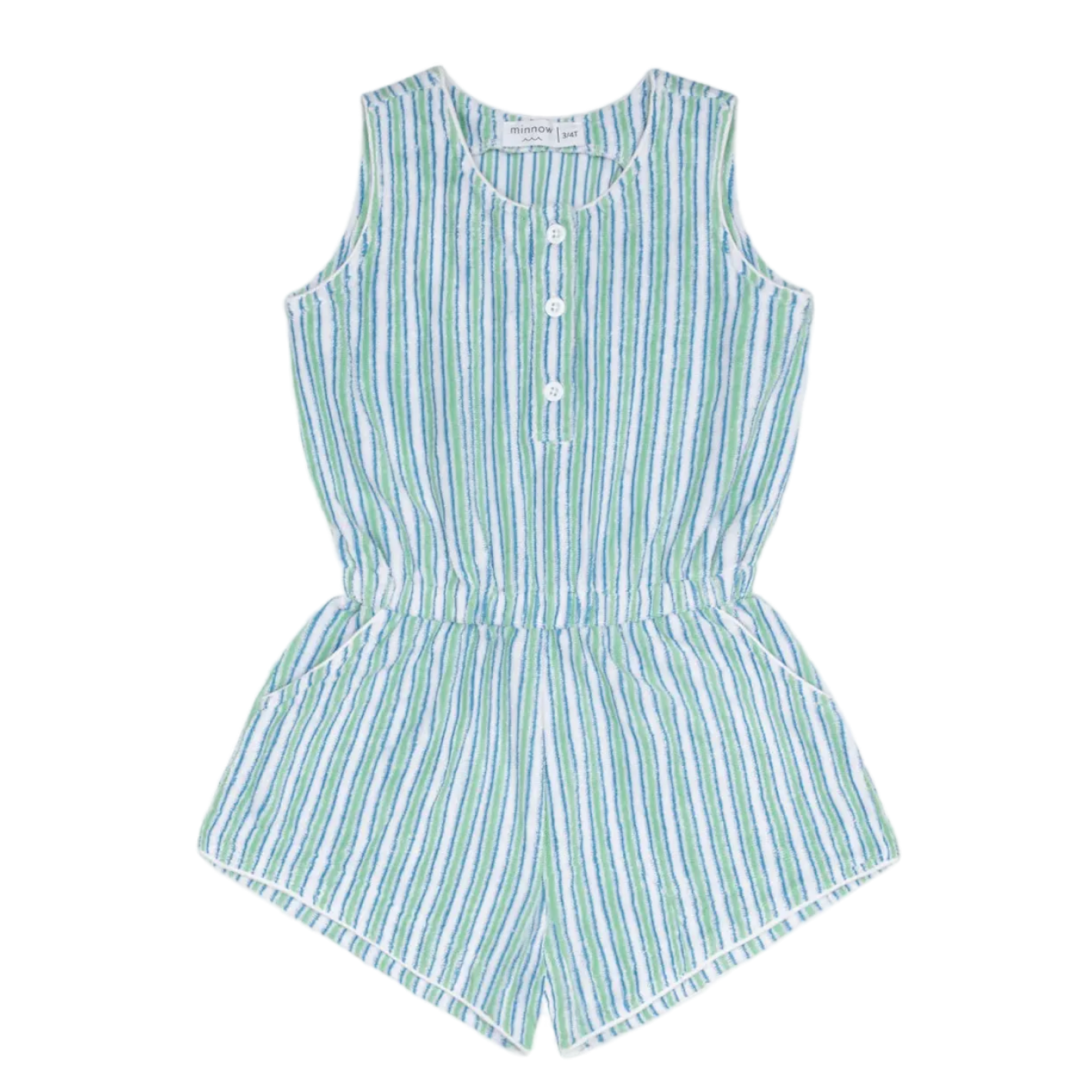 girls tamarin stripe french terry romper