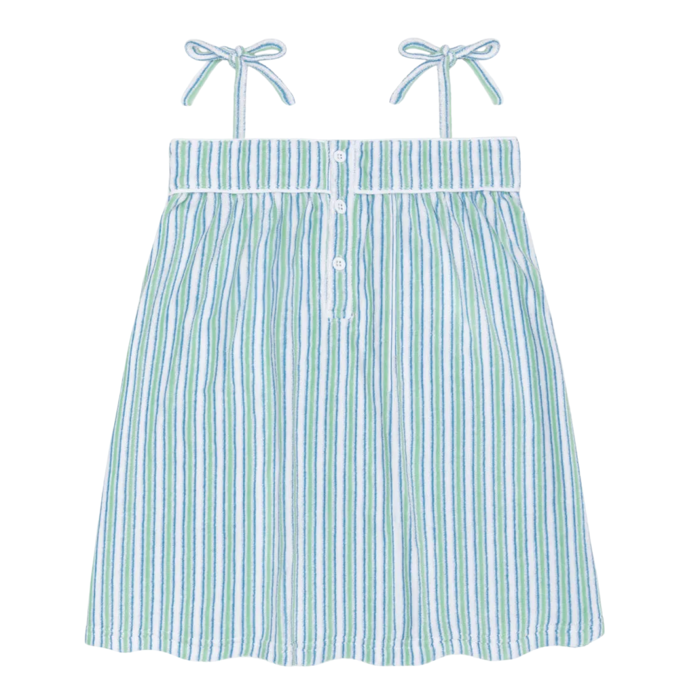 girls tamarin stripe french terry tie-strap dress