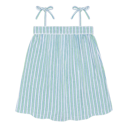 girls tamarin stripe french terry tie-strap dress