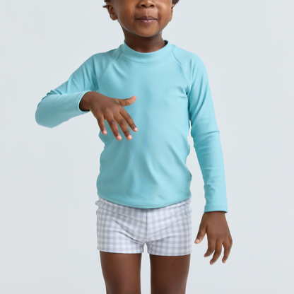 boys dove grey gingham brief