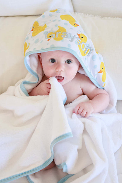 Kids Embroidered Bamboo Hooded Towels