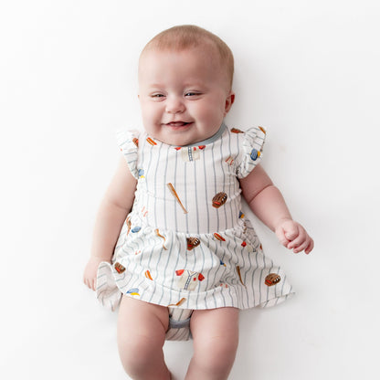 Twirl Bodysuit Dress in Home Run