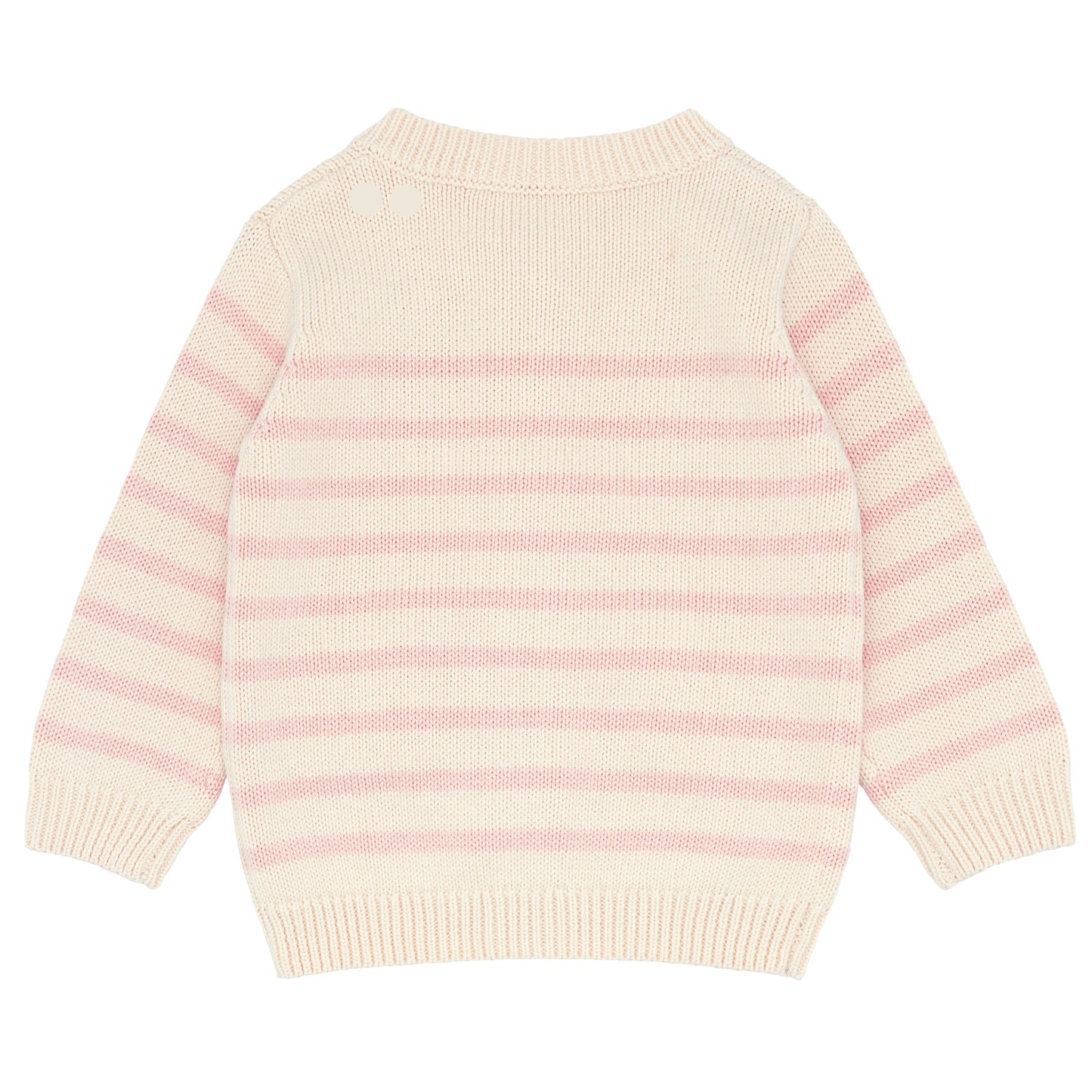 unisex cream and pink stripe cardigan