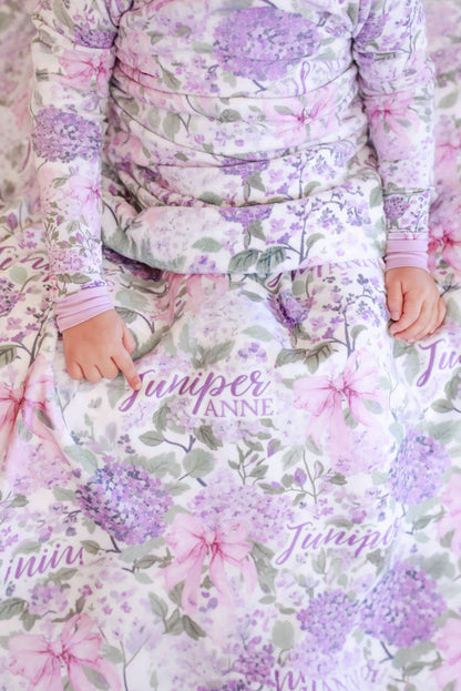 Personalized Kids Blanket | Lavender Lullaby
