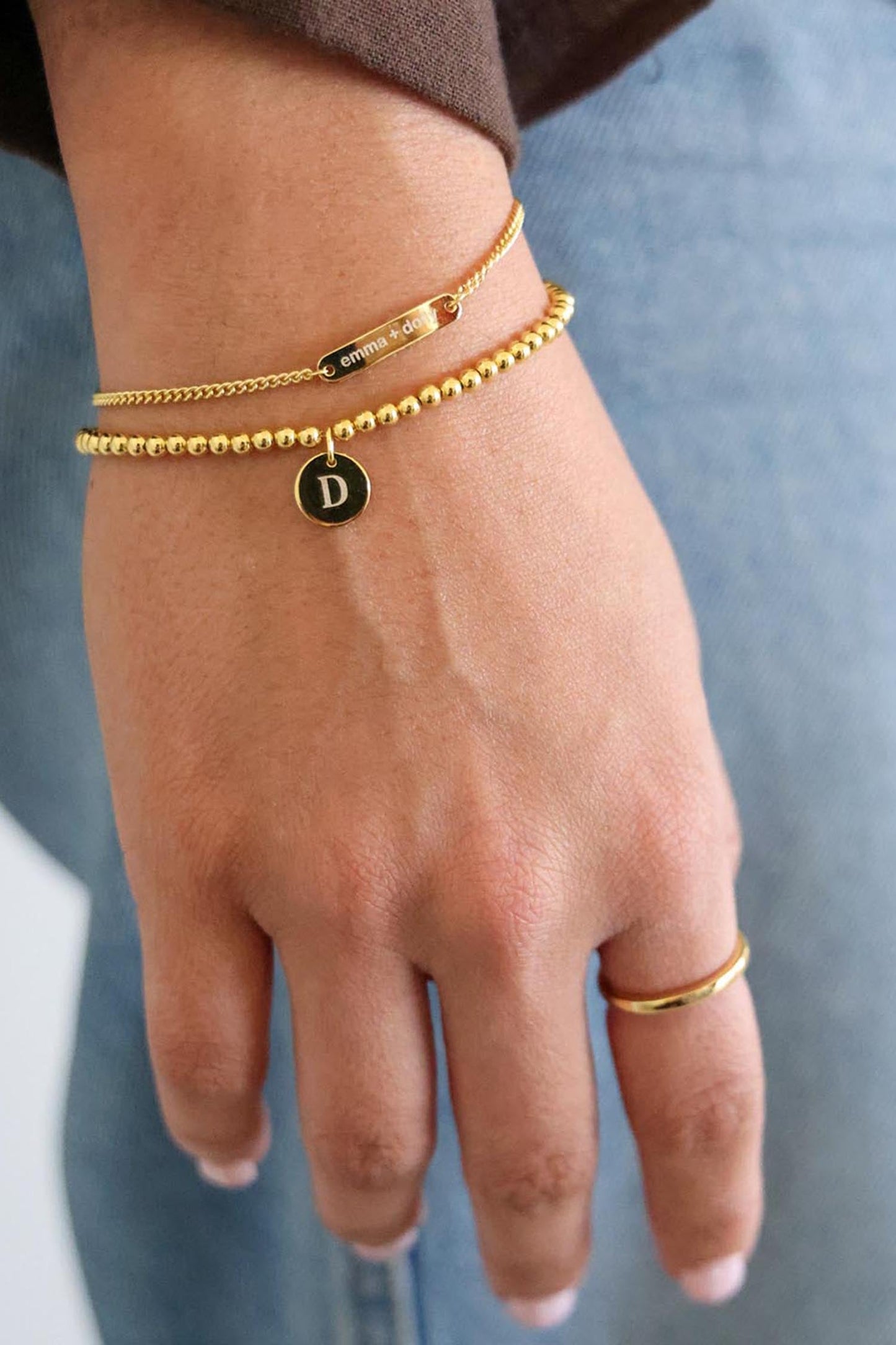 Engraved Bar Bracelet