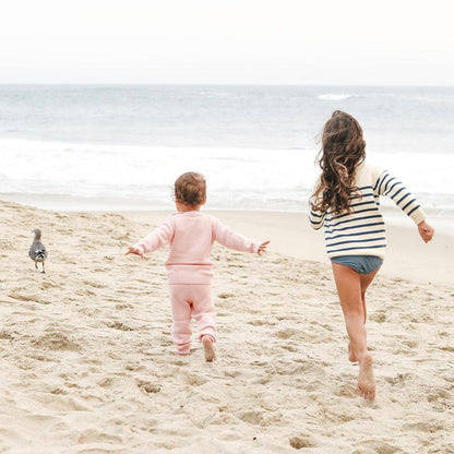 unisex soft pink knit sweater