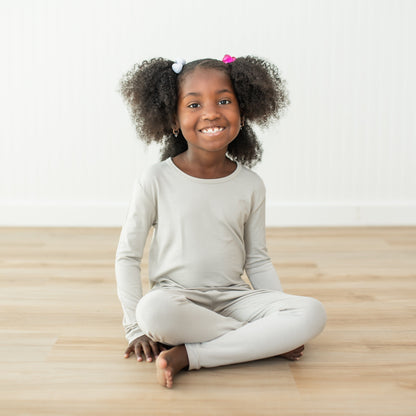 Long Sleeve Pajamas in Oat