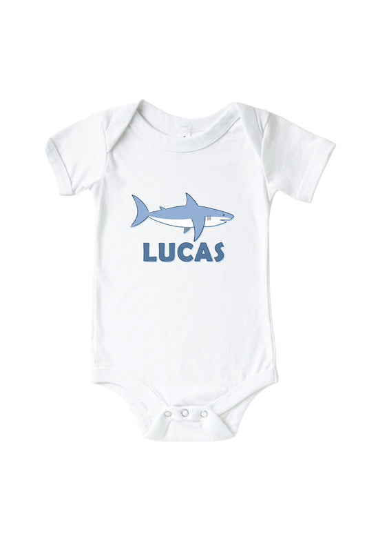 Personalized Fin Friends Graphic Bodysuit & Kids Tee | White