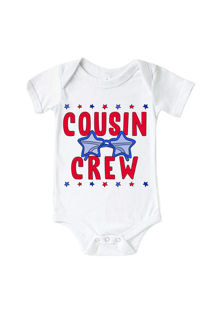 Red & White Cousin Crew Graphic Bodysuit & Kids Tee | White